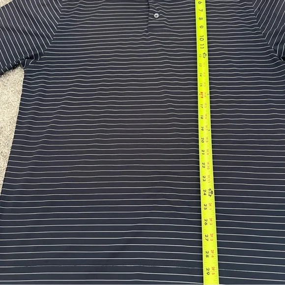 FootJoy Blue and White Polo Shirt Classic Stripes - Picture 2 of 3